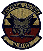 Air Force 82nd Expeditionary Air Support Operations Spice Brown OCP Scorpion Shoulder Patch With Velcro